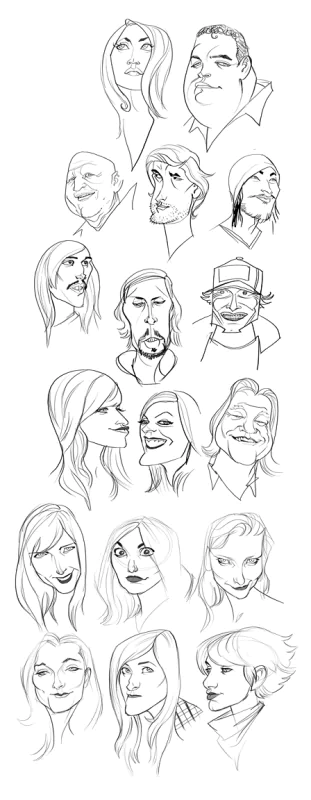  Face studies by Matt_Rhodes