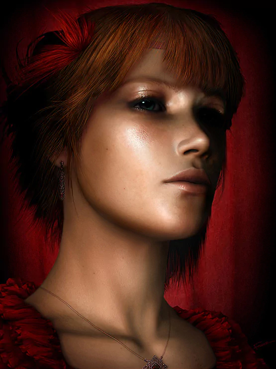  Red girl by Franc