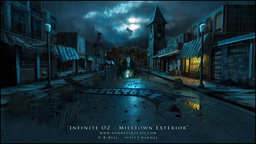 Download Fantasy City Urban Night Deserted Fantasy City Art