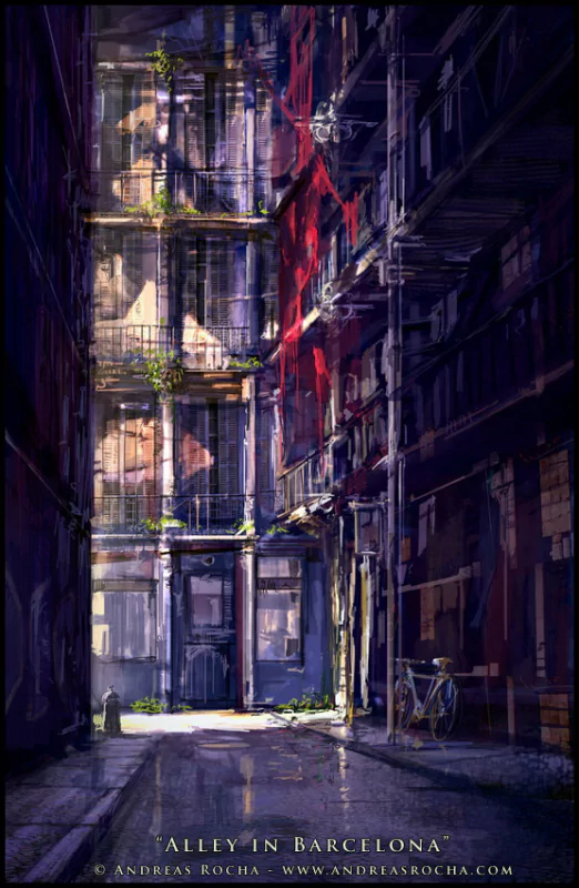  Alley in Barcelona by Andreas Rocha
