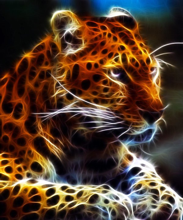 Fractal Leopard Art - ID: 57620