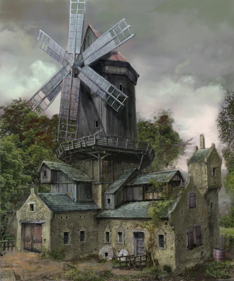 man made windmill Image