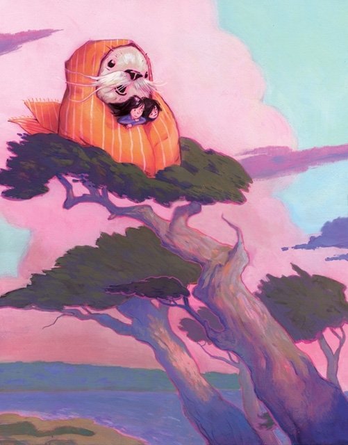 Download Storybook Artistic Child Otter Tree Art