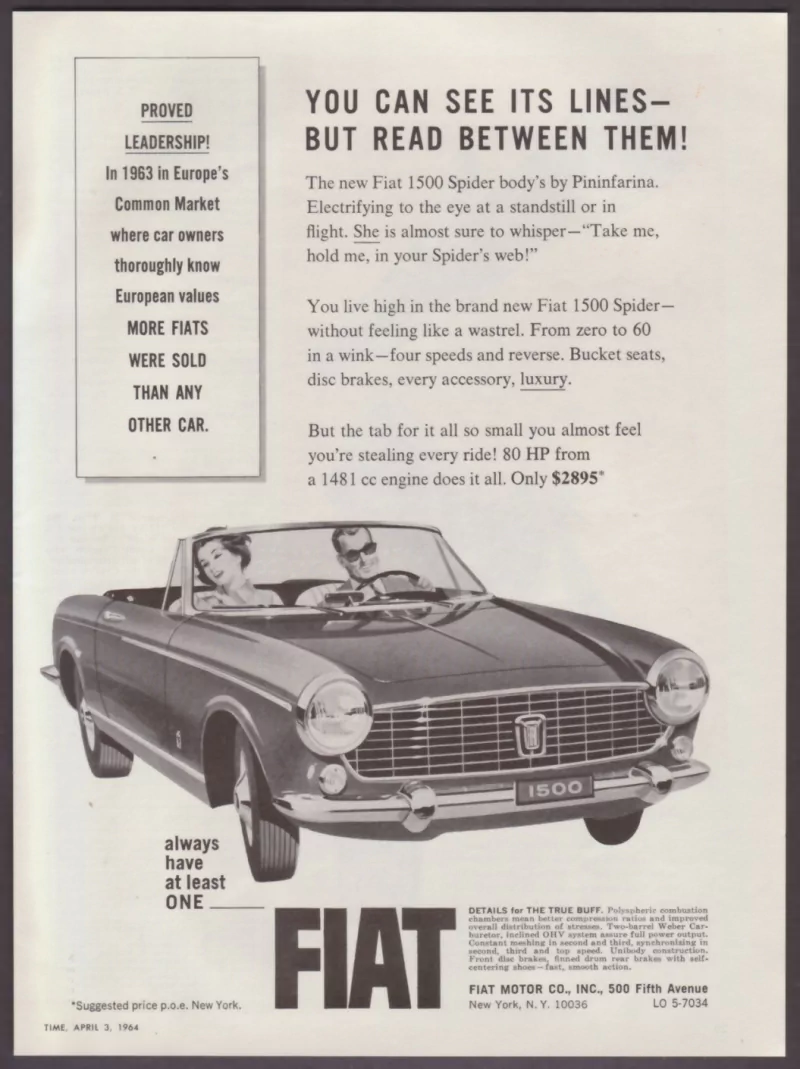 vehicle fiat 1500 spider Image