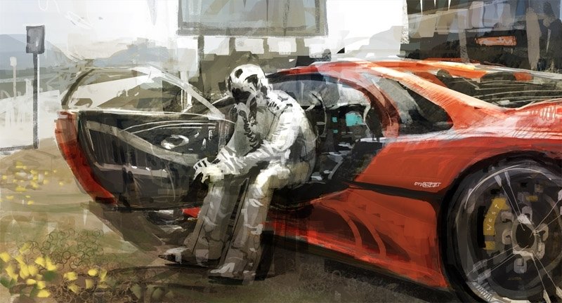Download Vehicle Car Supercar Racing Futuristic Art