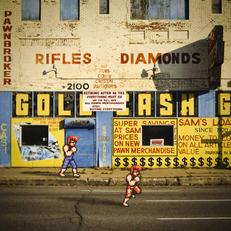 video game pawn shop Street Art Retro Games Image