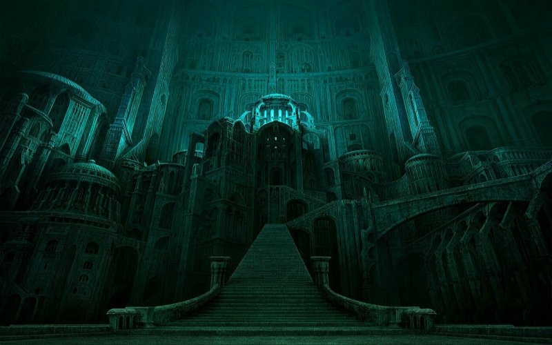 fantasy building dark castle Image