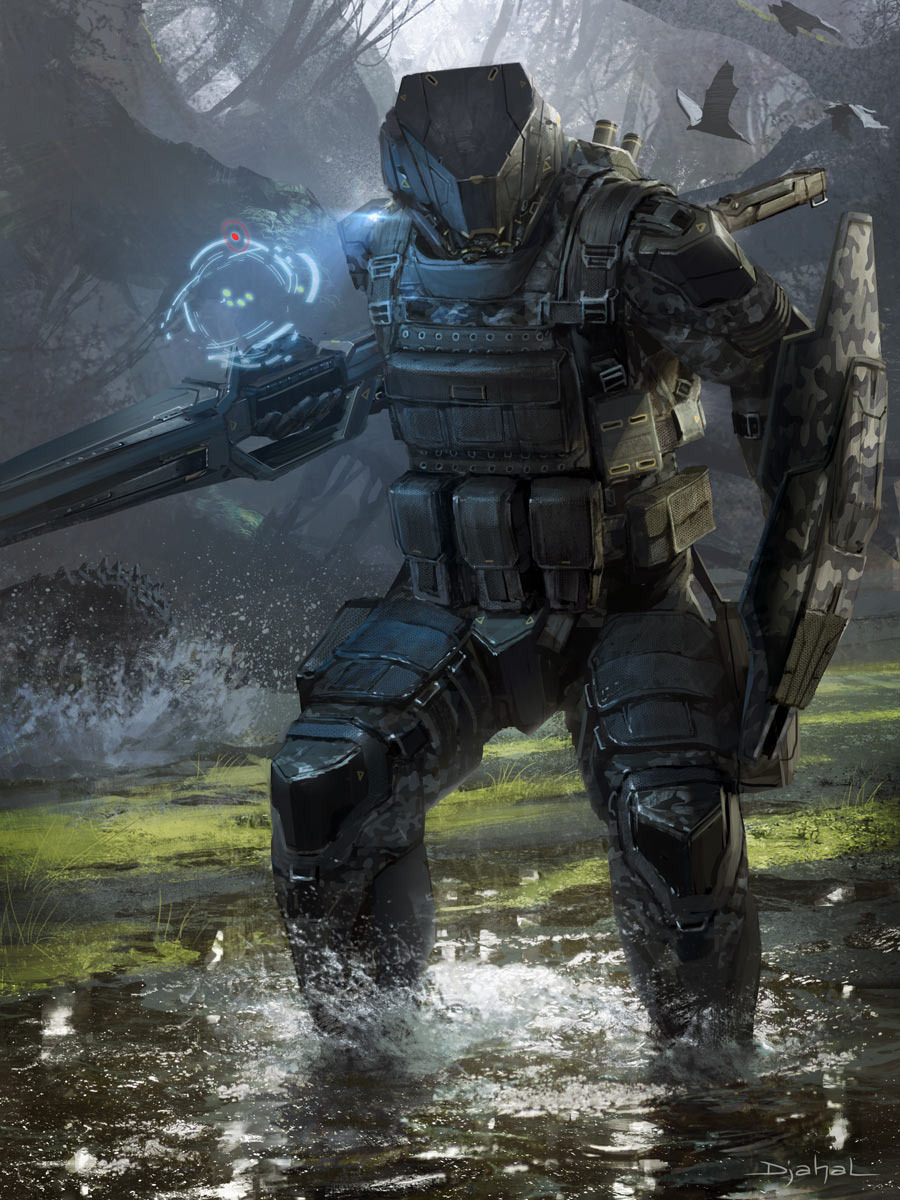 Sci Fi Warrior Art