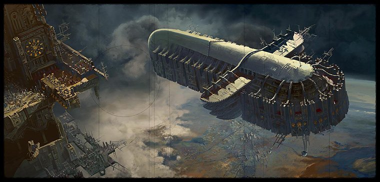 Download Sci Fi Spaceship Steampunk Airship Fantasy Art