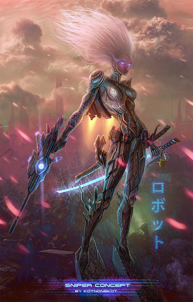Sci Fi Women Warrior Art