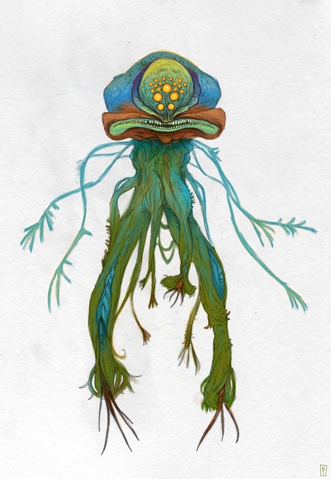 Download Sci Fi Alien Creature Organic Illustration Art