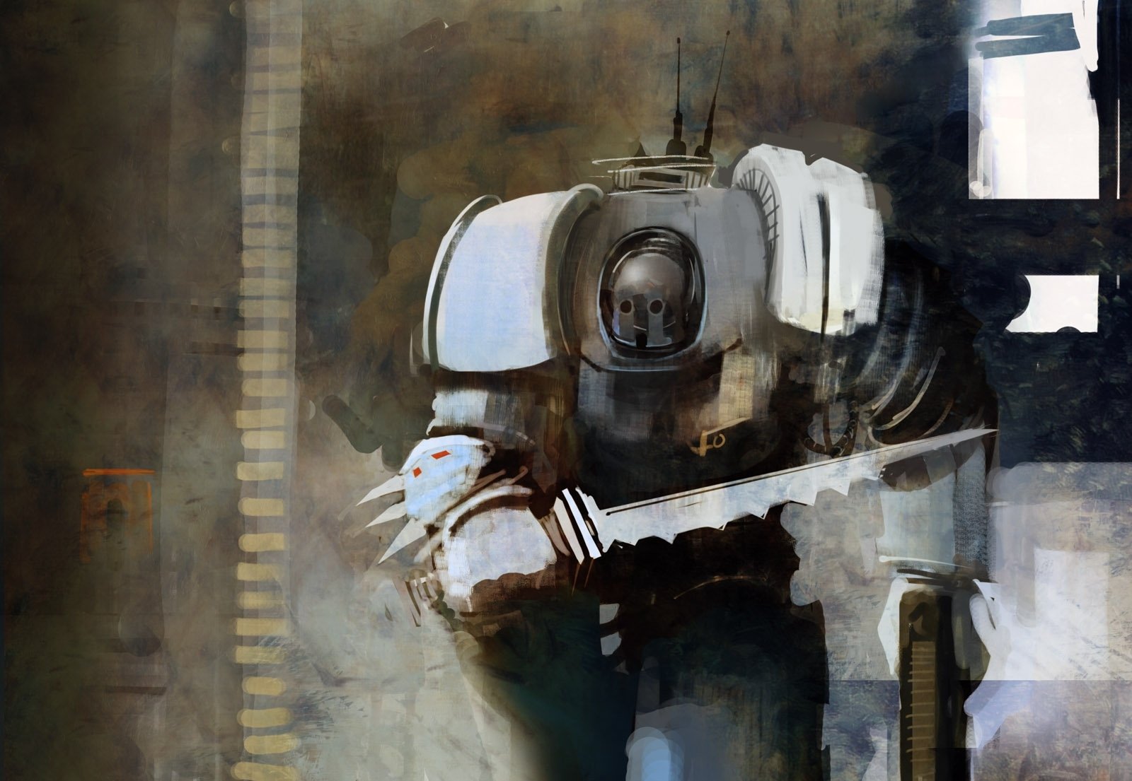 Download Sci Fi Robot Concept Art Futuristic Mechanical Art