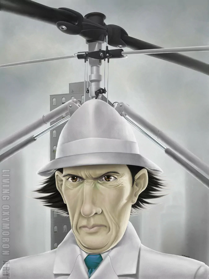 TV Show Inspector Gadget helmet helicopter man Image