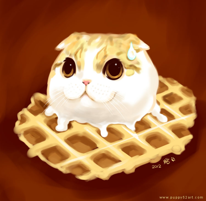 Cat Waffle Art