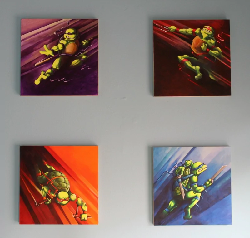 Comic Teenage Mutant Ninja Turtles artistic wall decor painting Image