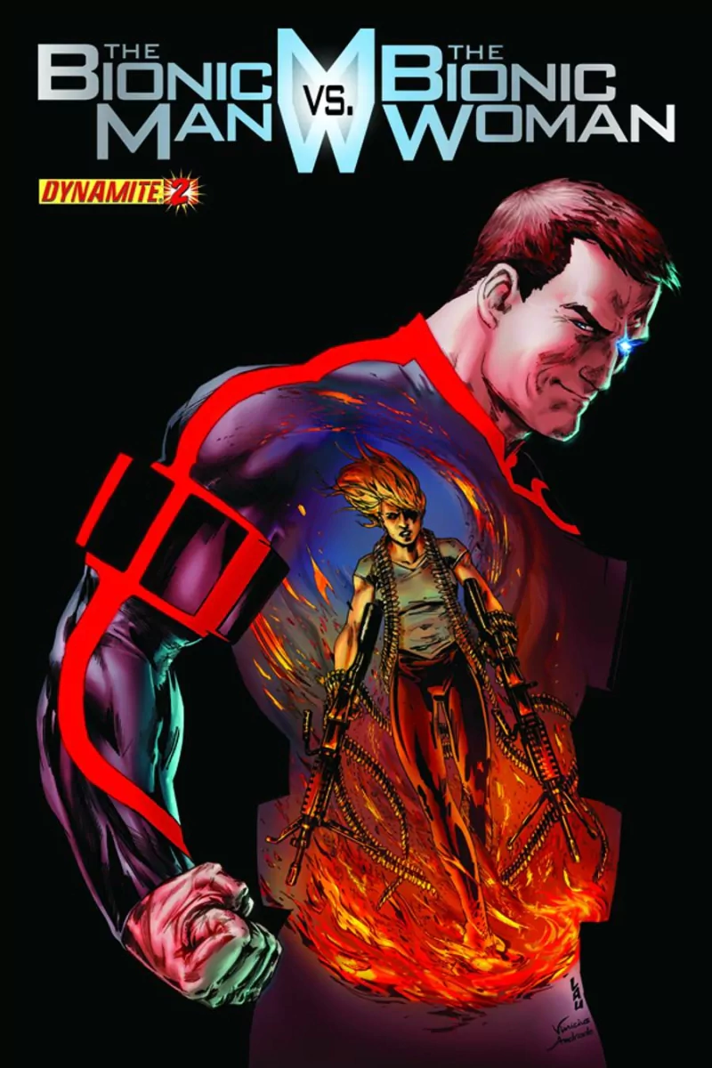 Comic the bionic man vs. the bionic woman Image