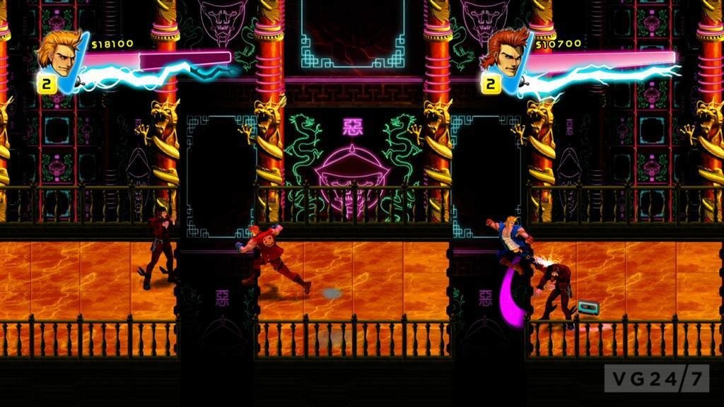 Download Video Game Double Dragon Neon Retro Beat 'em Up Neon Art