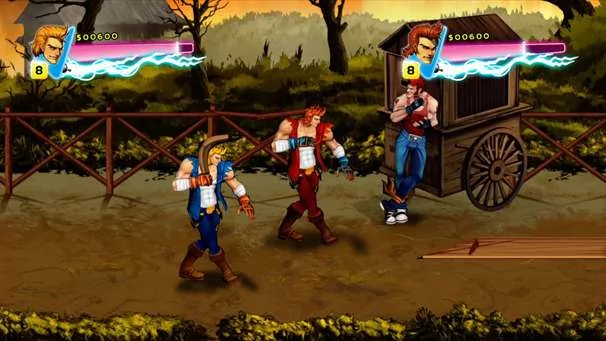 video game double dragon neon retro fighting arcade Image