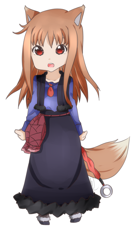 Download Anime Spice And Wolf Chibi Character Fox Girl Art