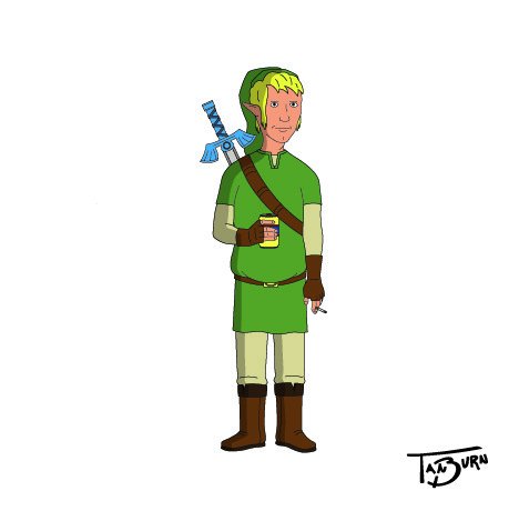 Download Video Game The Legend Of Zelda Cartoon Character Green Outfit Art