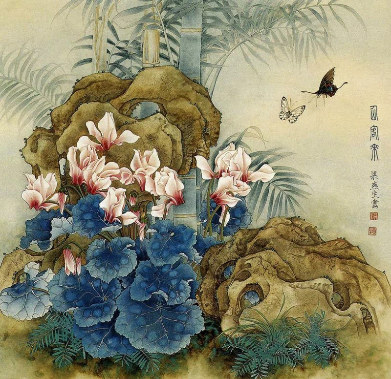 flower artistic chinese art Image