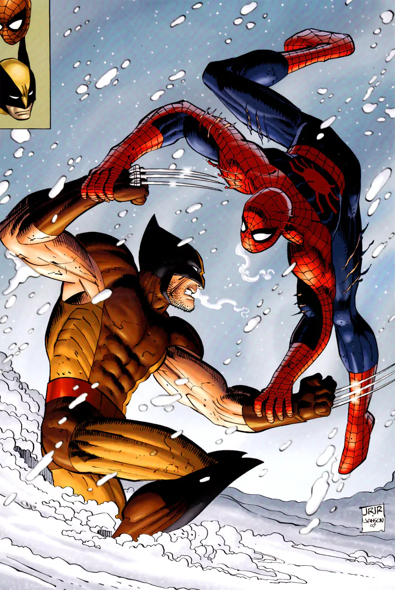 Comic spiderman vs. wolverine Image