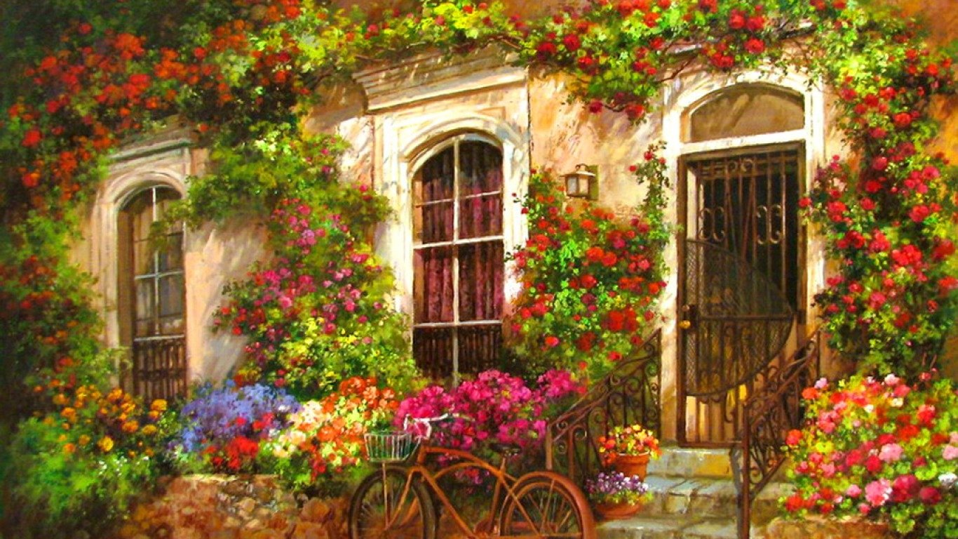 Download Villa Artistic Painting Art