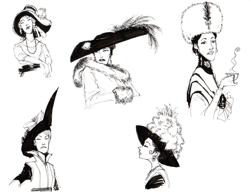 Download Woman Artistic Hat Fashion Illustration Vintage Style Art