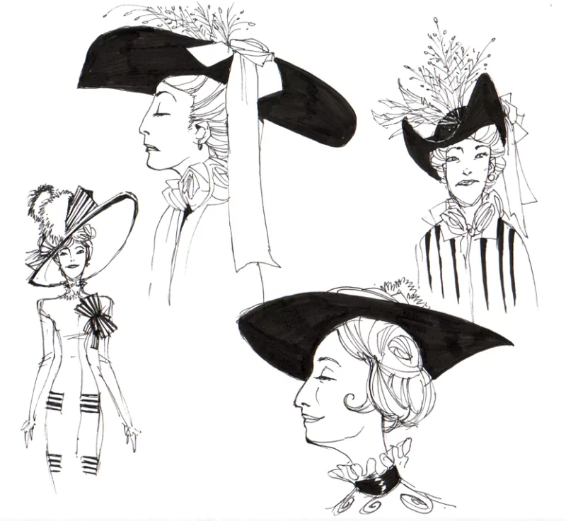 woman artistic fashion vintage hat Image