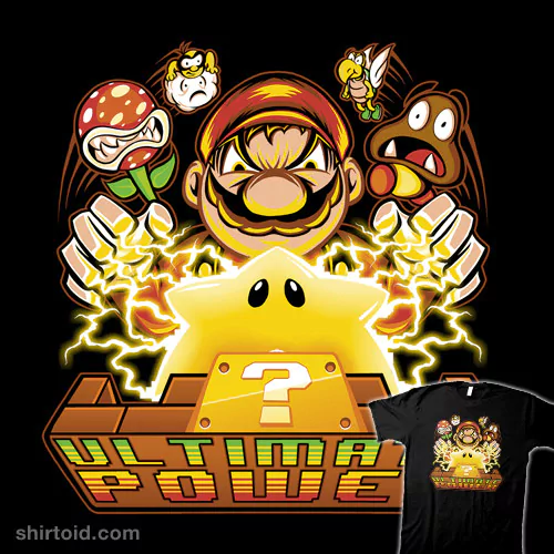video game Mario t-shirt cartoon characters star Image