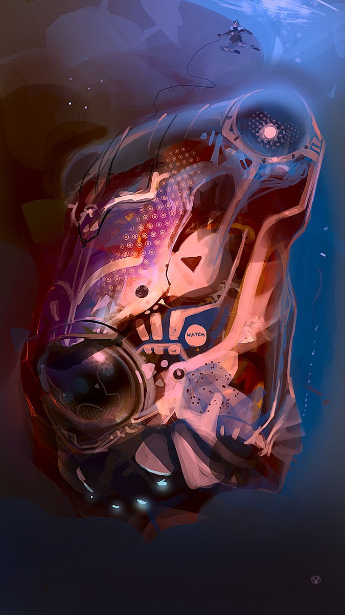 Download Sci Fi Artistic Spaceship Underwater Technology Art