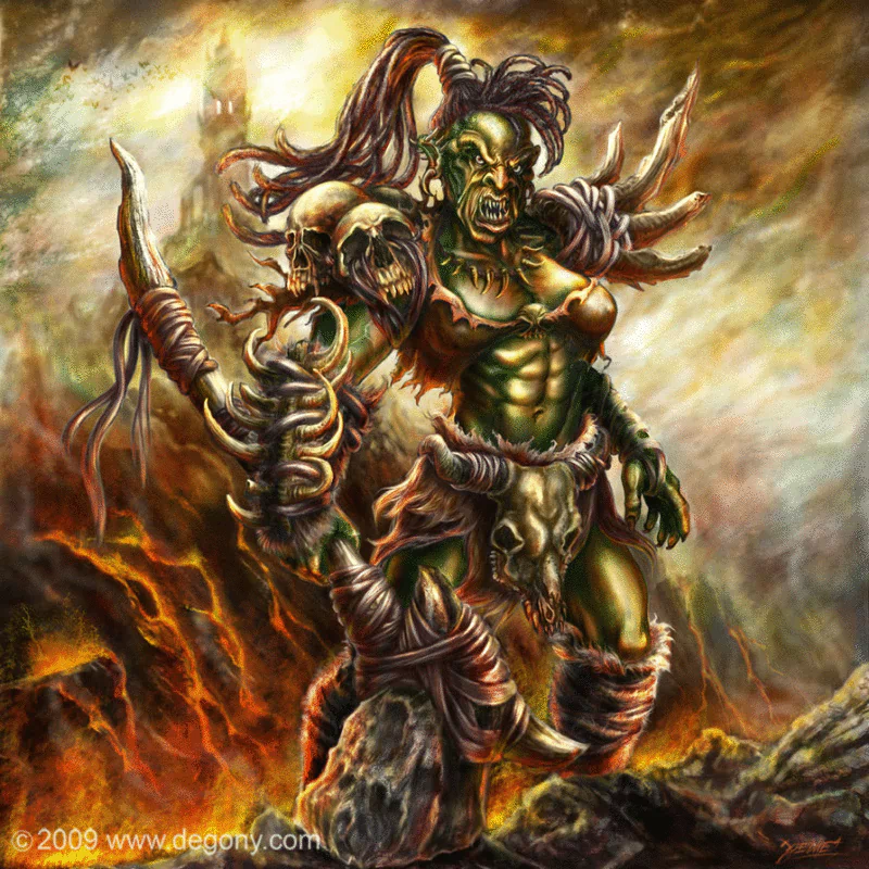 dark woman warrior Image