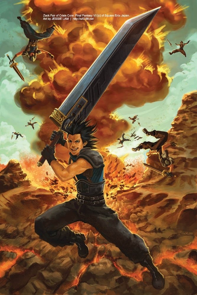 Download Squareenix Square Zack Fair Crisis Core Final Fantasy Jessie Lam Axl99 Video Game Crisis Core: Final Fantasy VII Art