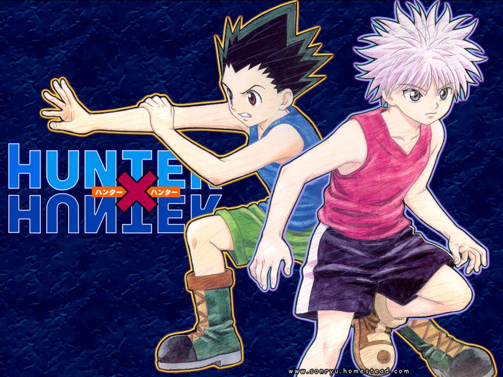 Hunter x Hunter Logo Featuring Gon & Killua – Iconic Anime Duo