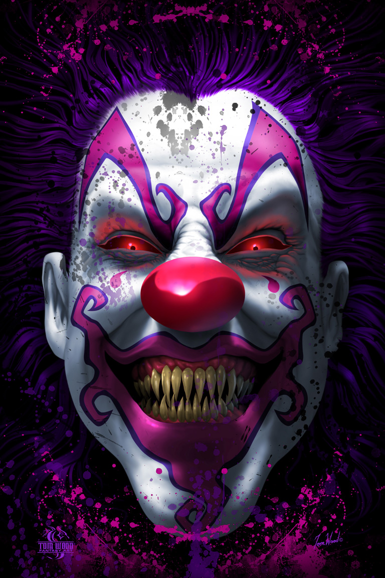 evil clown by Tom Woods