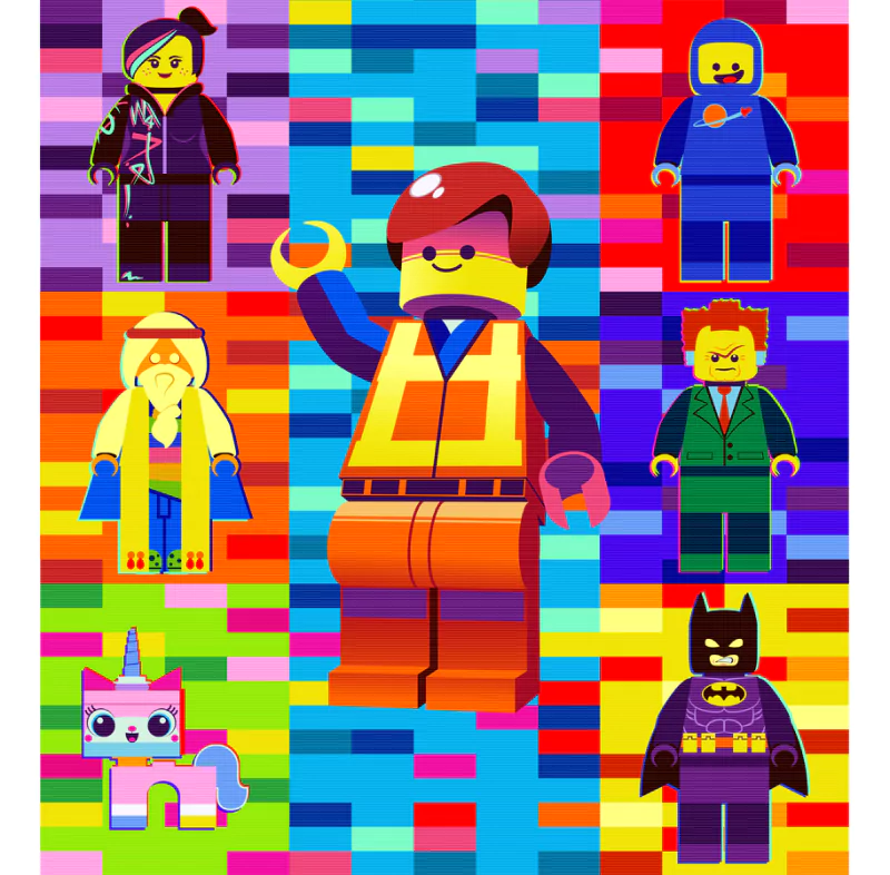 lego President Business Wyldstyle (The LEGO Movie) Vitruvius (Lego Movie) cat unicorn Unikitty (Lego Movie) Benny (The Lego Movie) Batman Emmet (The Lego Movie) movie The Lego Movie Image