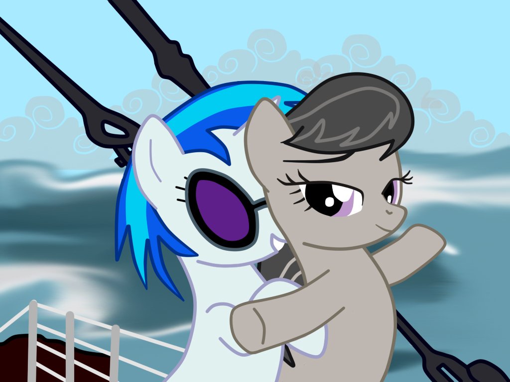 Download Derpy Hooves Titanic DJ Pon-3 Octavia Melody TV Show My Little Pony Art