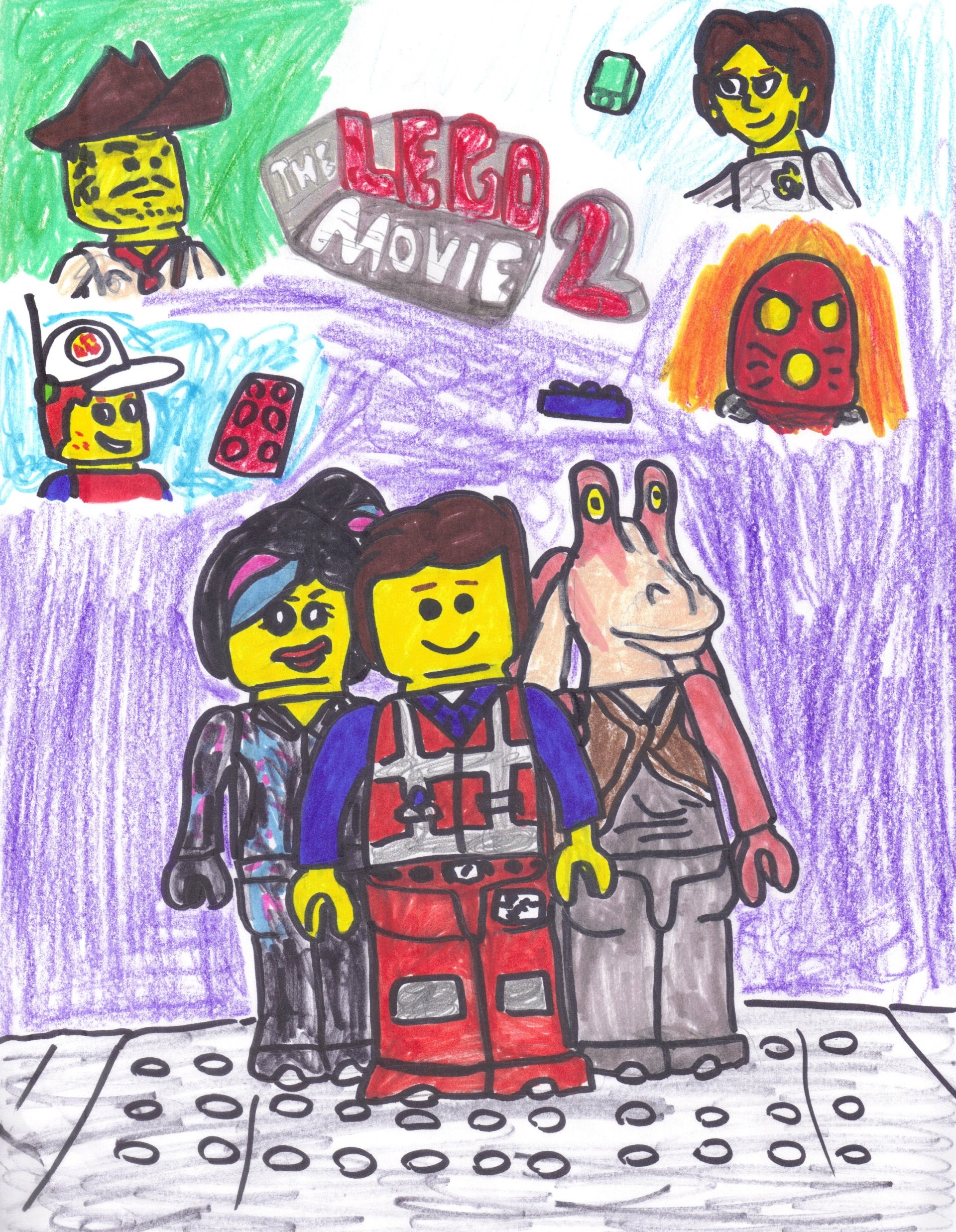 Download Lego Jar Jar Binks Wyldstyle (The LEGO Movie) Emmet (The Lego Movie) Movie The Lego Movie Art