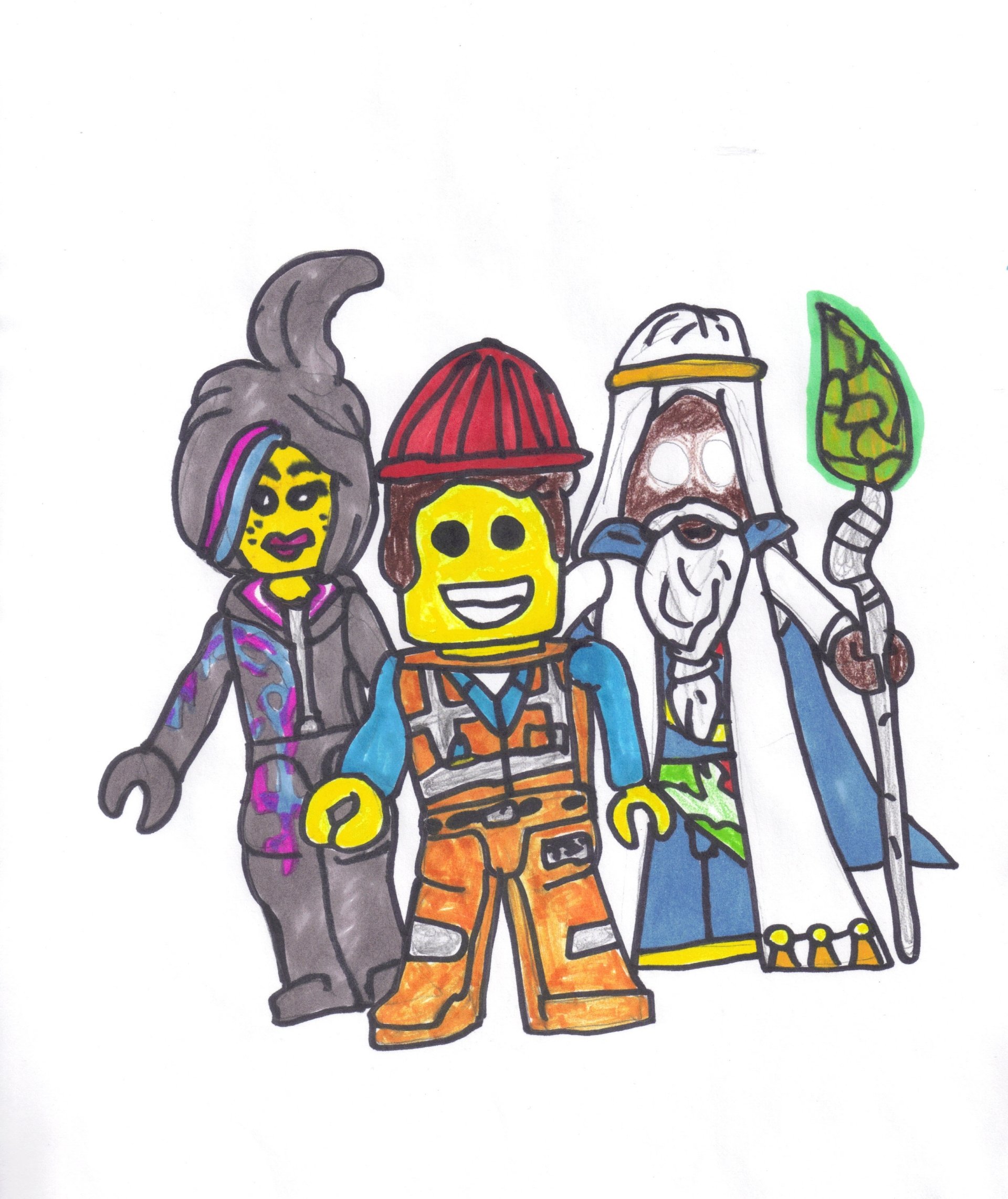 Download Lego Vitruvius (Lego Movie) Wyldstyle (The LEGO Movie) Emmet (The Lego Movie) Movie The Lego Movie Art