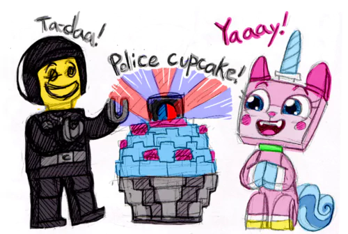 lego cupcake unicorn cat Unikitty (Lego Movie) Good Cop (The Lego Movie) movie The Lego Movie Image