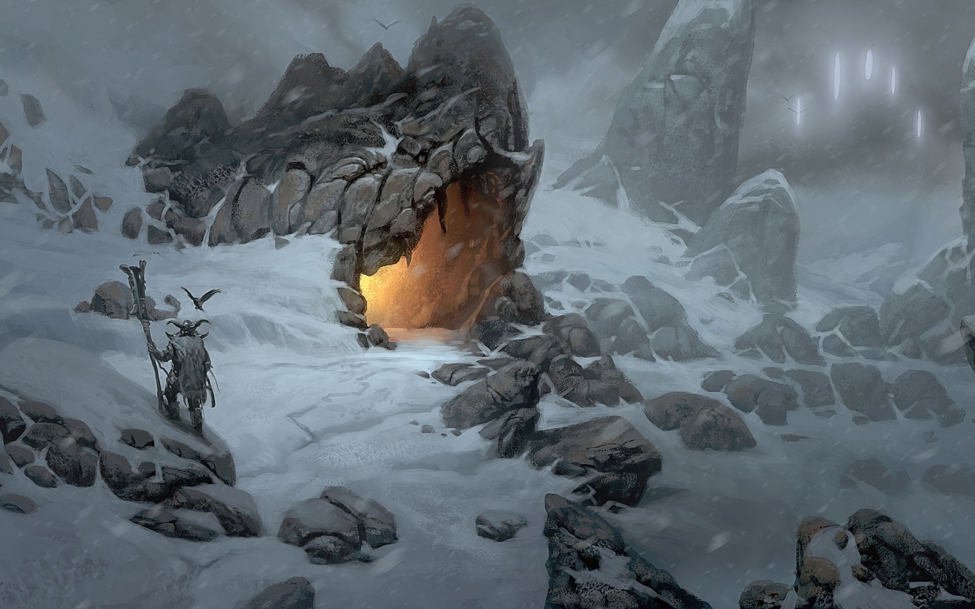 Download Warrior Danger Fantasy Cave Fantasy Warrior Art