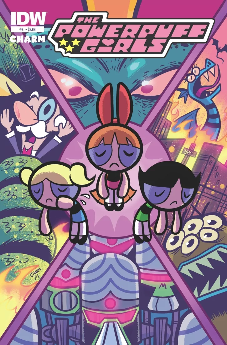 IDW Comics Blossom (Powerpuff Girls) Bubbles (Powerpuff Girls) Buttercup (Powerpuff Girls) Mayor (Powerpuff Girls) Comic The Powerpuff Girls Image