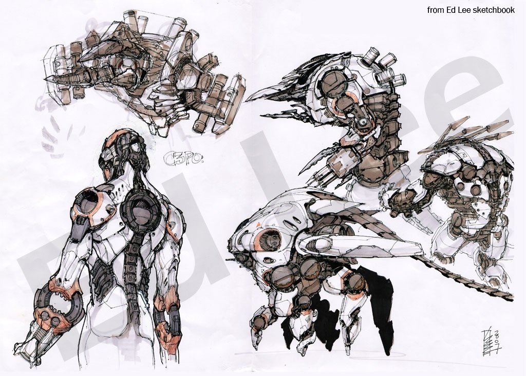 Download Artistic Robot Concept Art Sci Fi Art