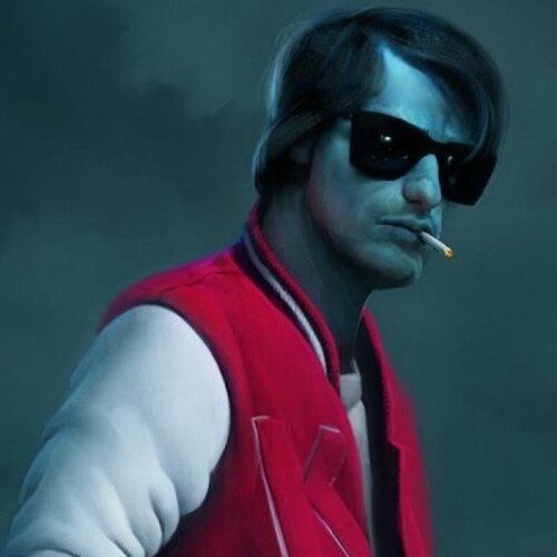 Download Music Kavinsky Portrait Retro Blue Skin Art