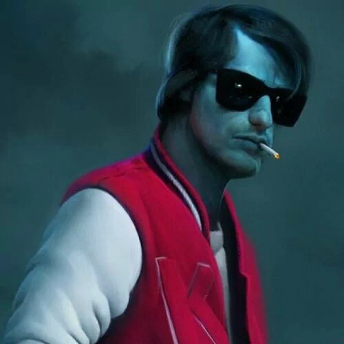 music Kavinsky portrait retro blue skin Image