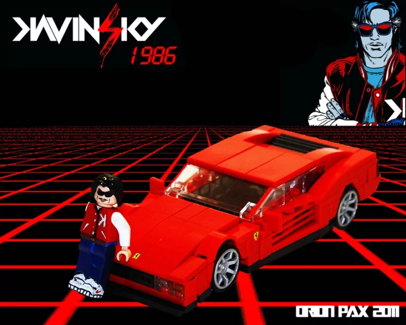 music Kavinsky lego retro sports car Image