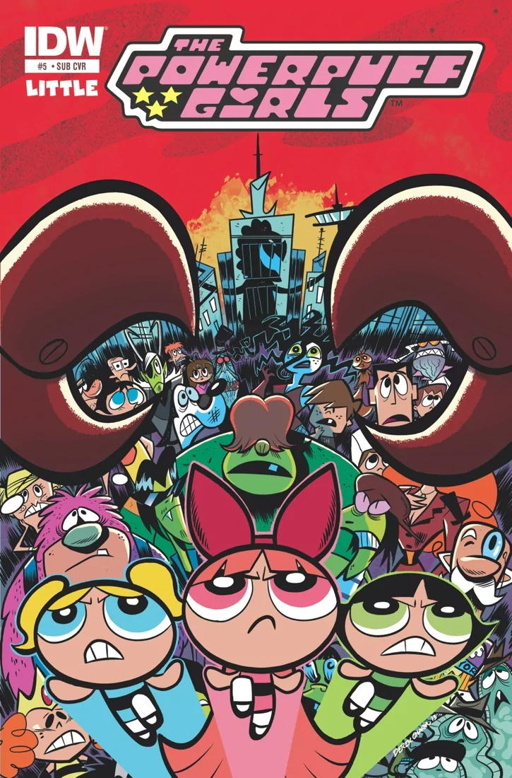 Miss Keane Mitch Mitchelson Sedusa (Powerpuff Girls) Fuzzy Lumpkins Mayor (Powerpuff Girls) Sara Bellum Princess Morbucks Gang Green Gang (Powerpuff Girls) Professor Utonium Him (Powerpuff Girls) Buttercup (Powerpuff Girls) Bubbles (Powerpuff Girls) Blossom (Powerpuff Girls) IDW Comics Comic The Powerpuff Girls Image