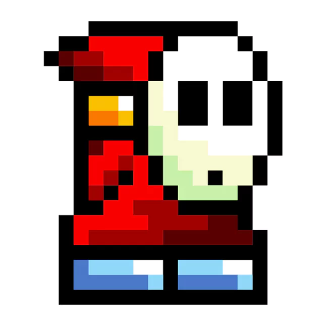 Shy Guy video game Mario pixel art retro Image