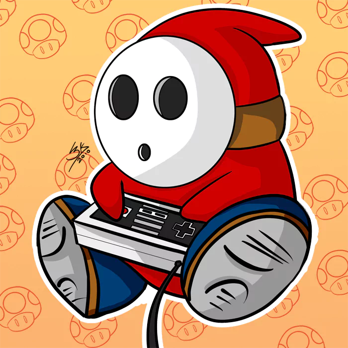 Shy Guy video game Mario cartoon controller Image
