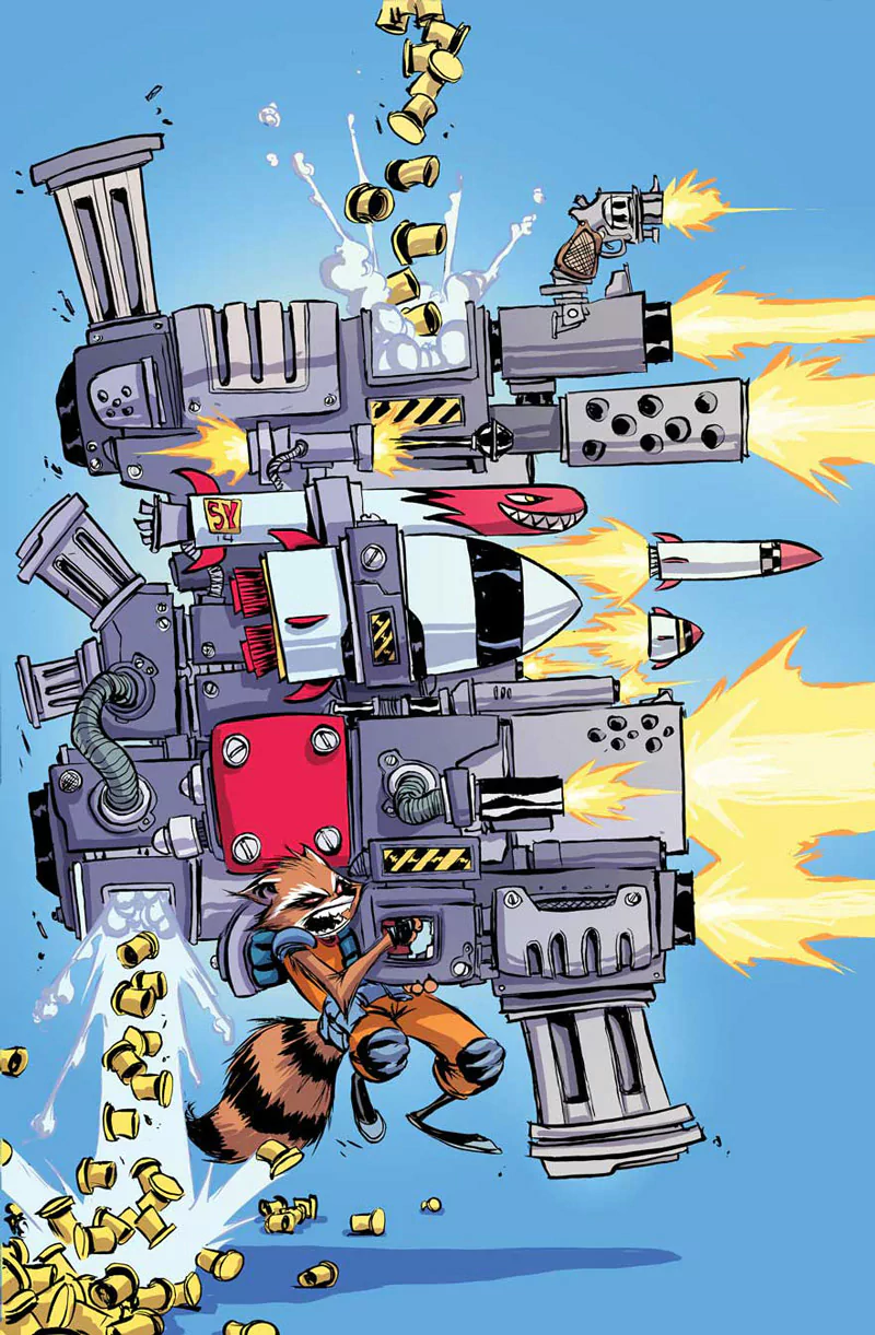 Comic Rocket Raccoon Image